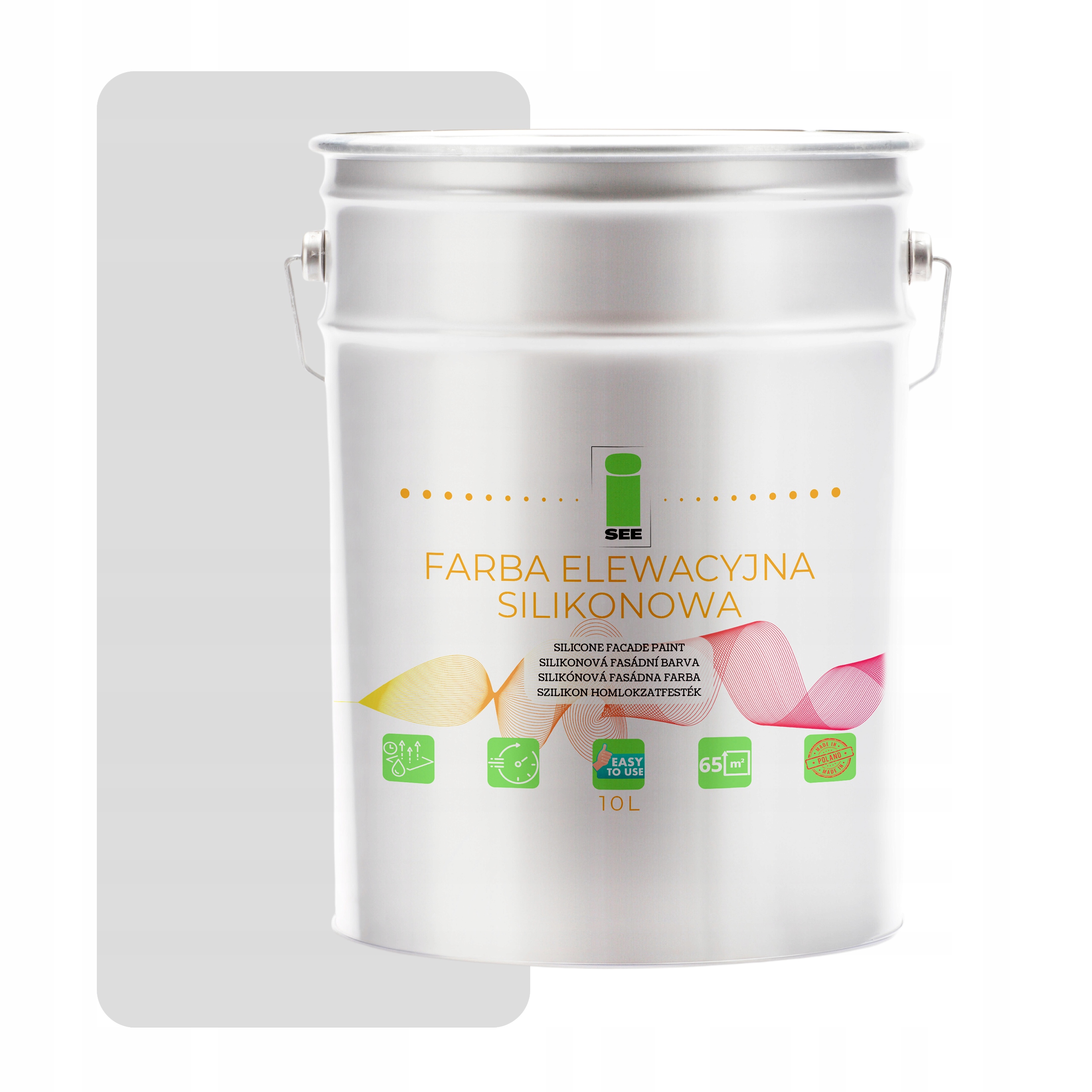 Priedušná silikónová fasádna farba 10L mat Biela Šedá