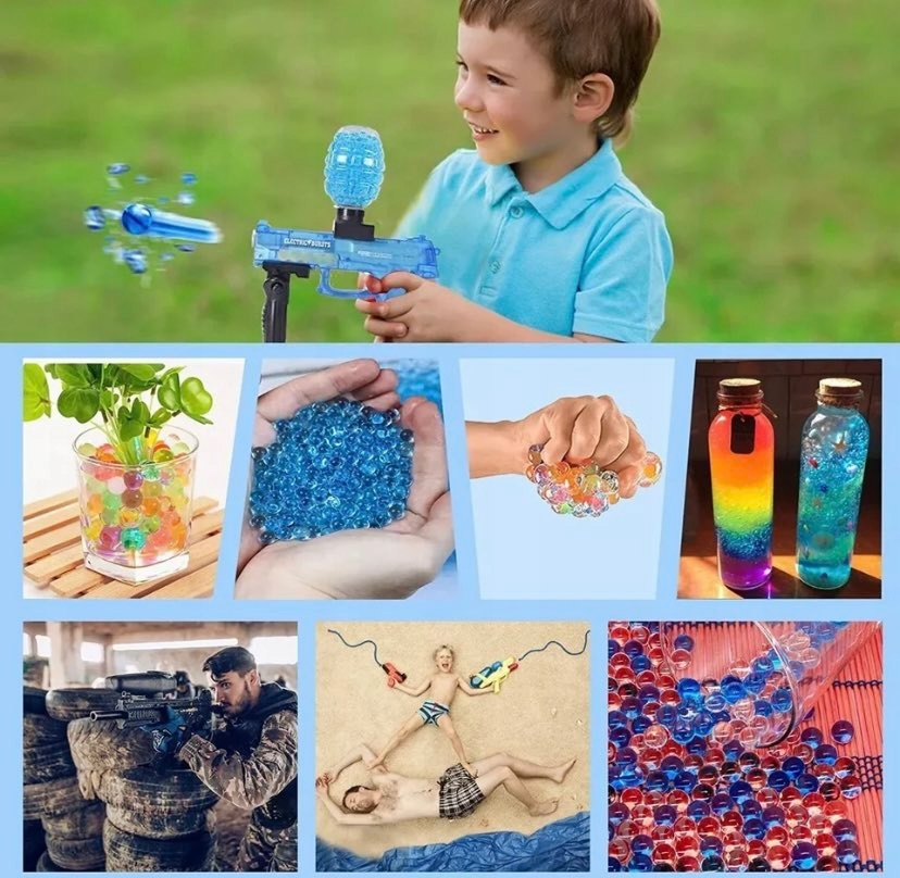 KULKI ŻELOWE WODNE 7-8 MM DO PISTOLETU KARABINU DUŻY ZESTAW 10000 SZT EAN (GTIN) 5906574210164