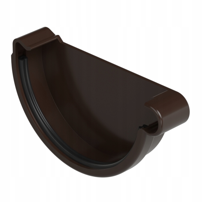 GALECO ZAŚLEPKA PRAWA DENKO PVC 130 CIEMNY BRĄZ RAL 8019