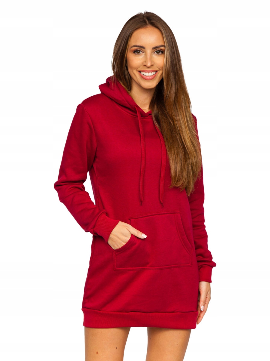 

Bluza Damska Z Kapturem Bordowa YS10003 Denley_s