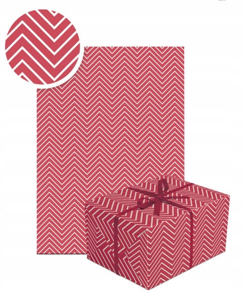 

Papier Prezentowy Chevron Fuksja Urodziny 70x200