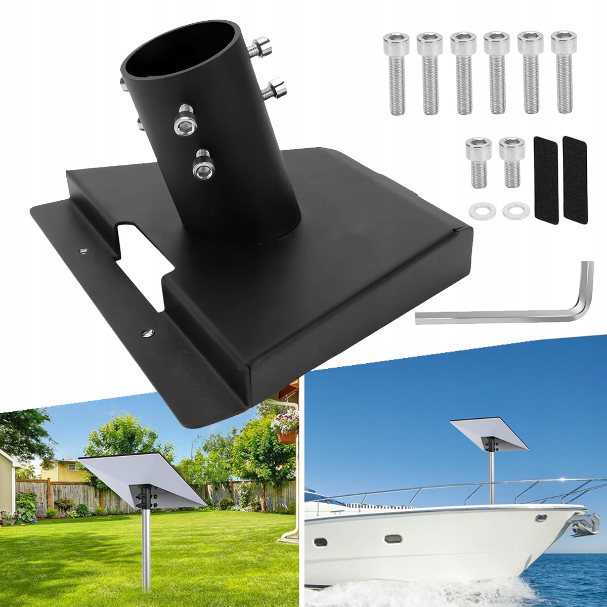 DO STARLINK ADAPTER UCHWYT MONTAŻOWY DO ANTENY GEN 3 V3, DO RUR, METALOWY