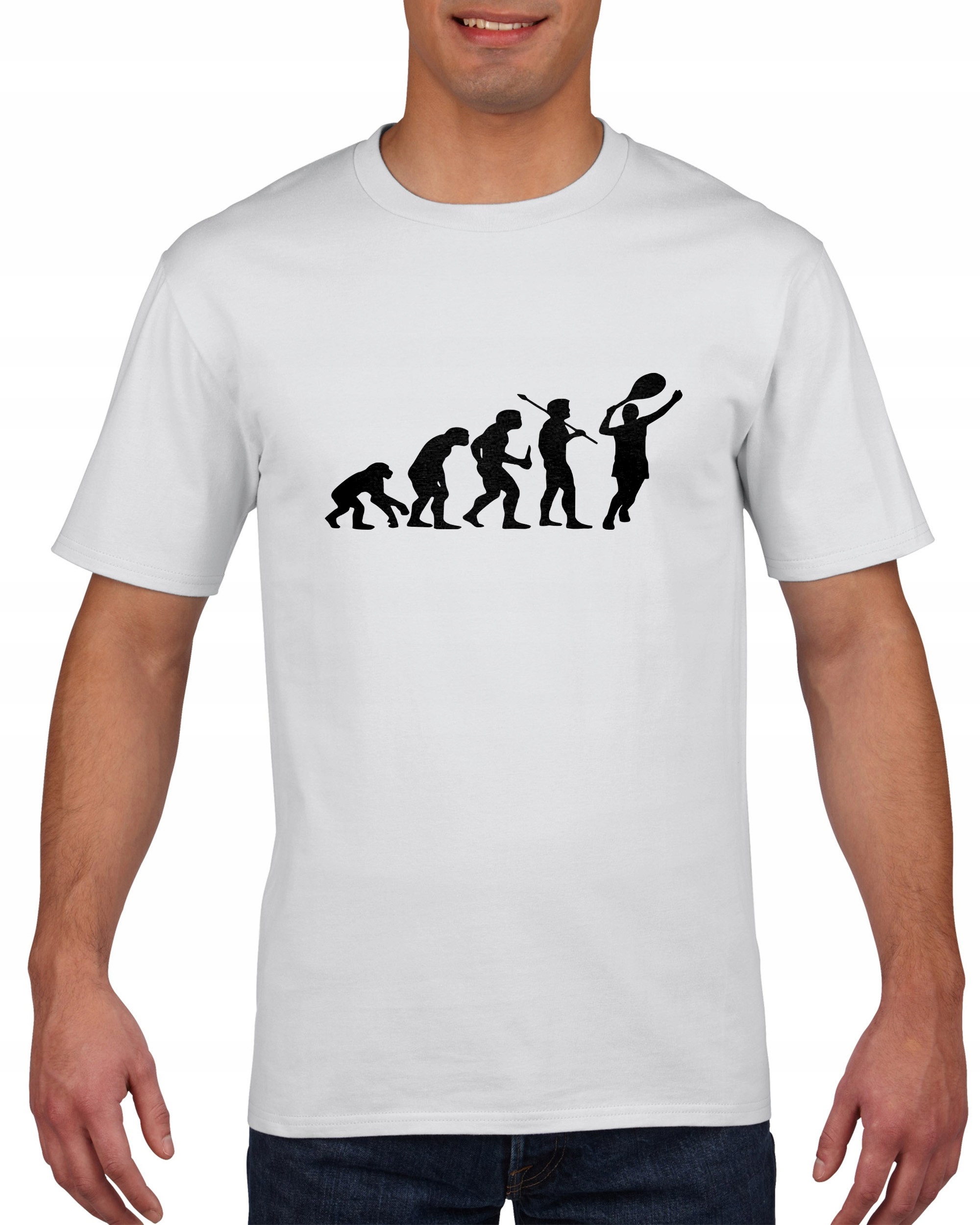 

Koszulka męska Ewolucja człowieka tenis XL