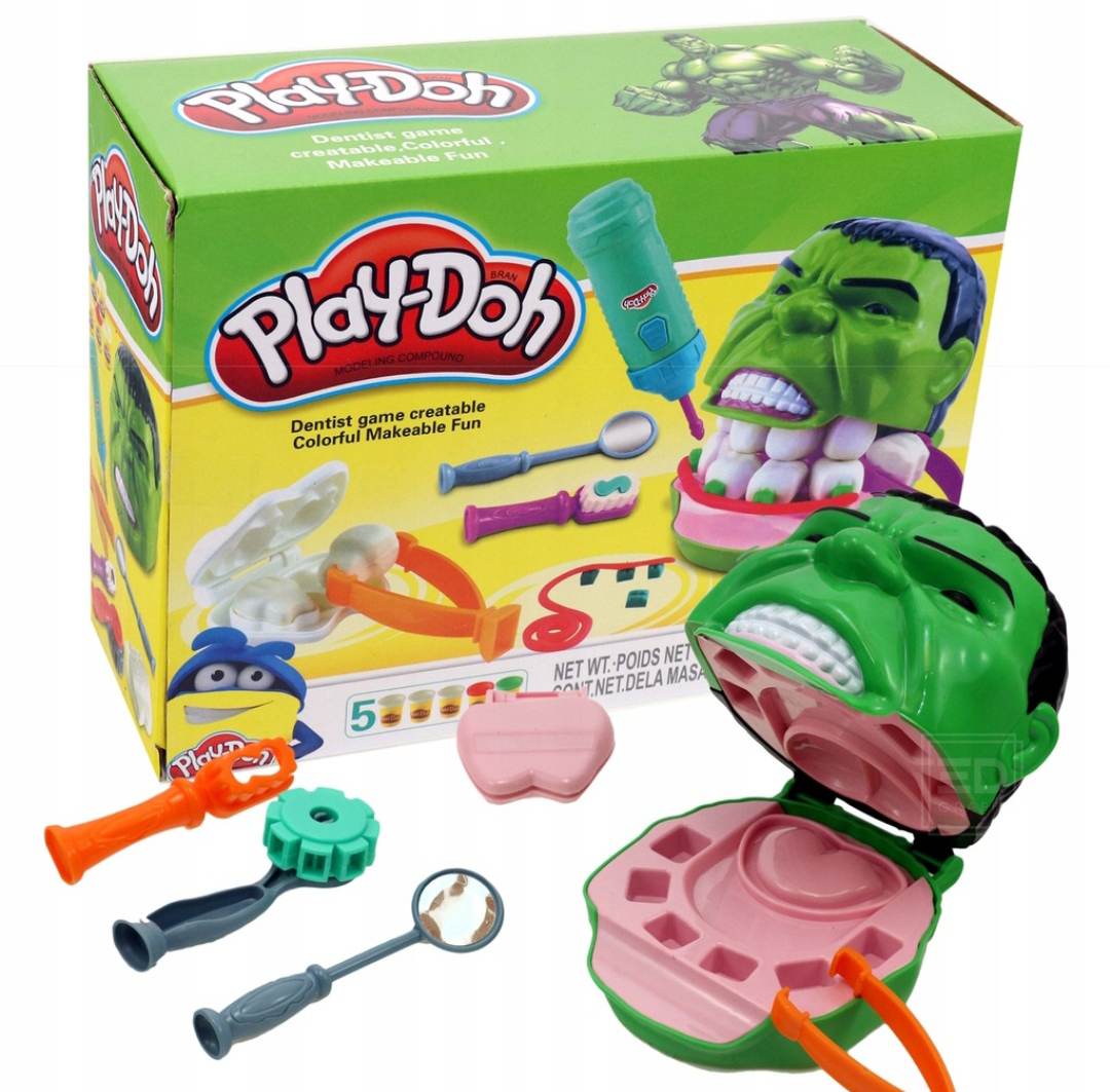 

Ciastolina Play-doh Dentysta Hulk Akcesoria +5 Tub
