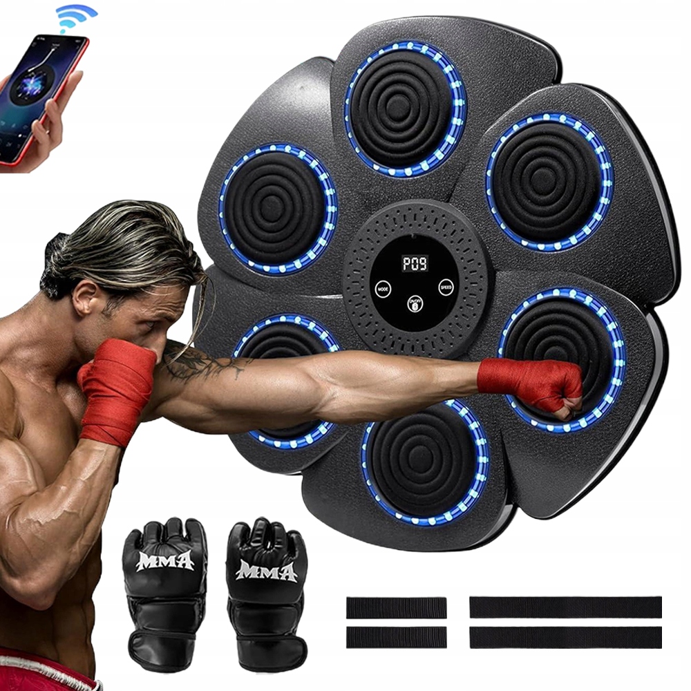 Bluetooth Hudební Boxovací Deska 9 Režimů Boxerské Rukavice