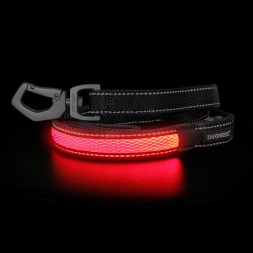 

Smycz odblaskowa Led Dogness taśma (M/L) czarna