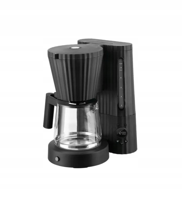 Překapávací kávovar Plisse, černý, Alessi