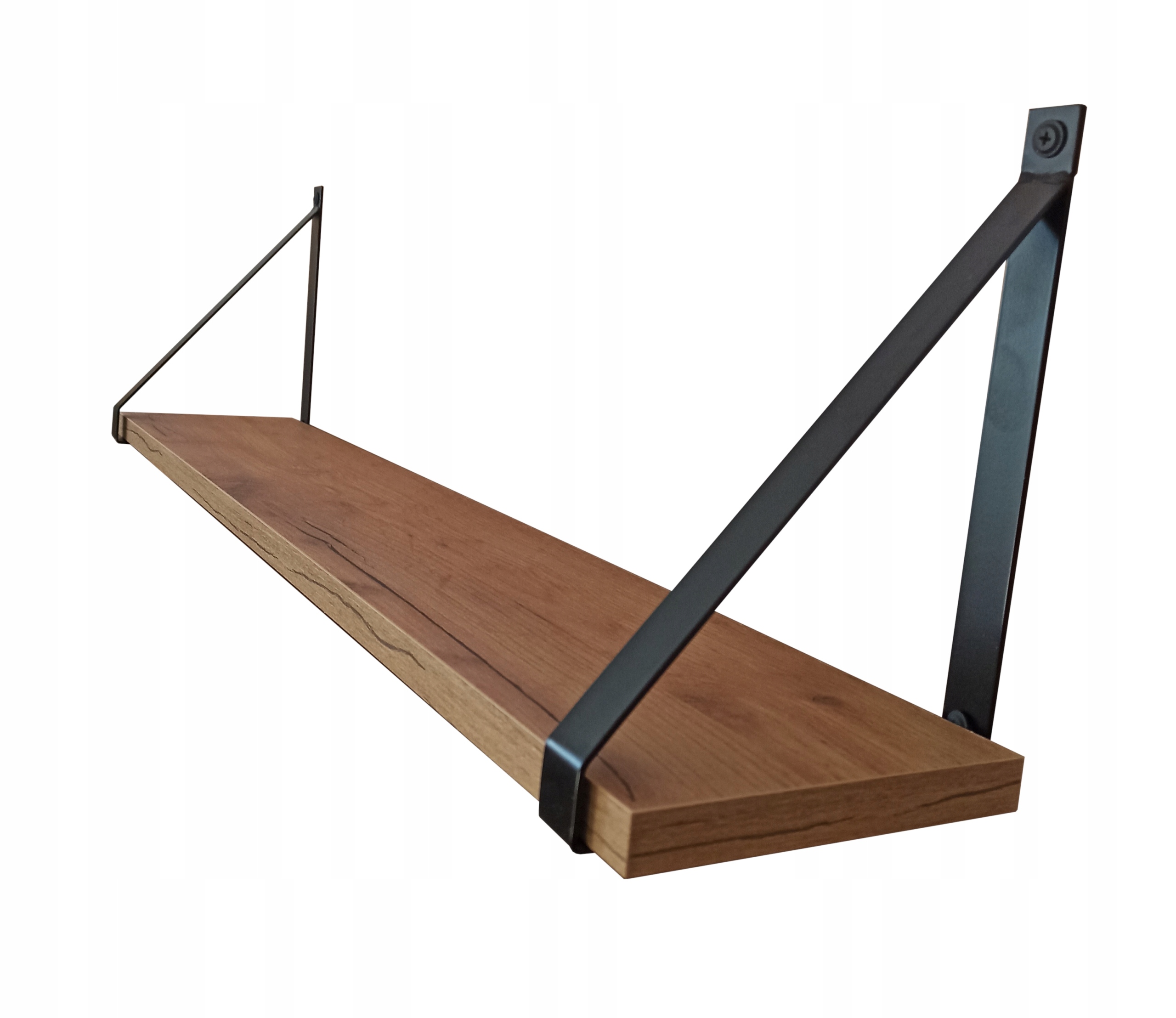 2 PÓŁKI ŚCIENNE WISZĄCE GINO LOFT - INDUSTRIALNE 55 i 80 cm DĄB CRAFT ZŁOTY Kod producenta 99951