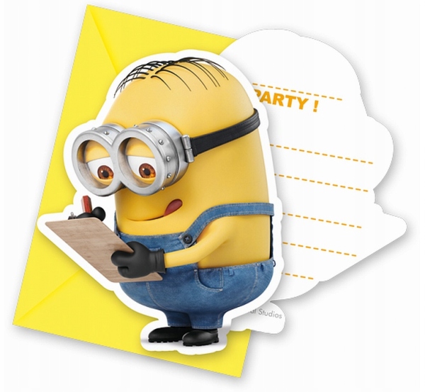 

Zaproszenia z kopertą Lovely Minions 6szt Minionki