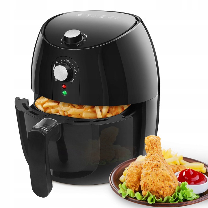 Frytkownica beztłuszczowa Aigostar 1500 W 3,5 l Czarna #788