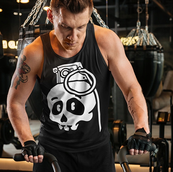 TANK TOP ANIMOWANE SKULL GRENADE Marka inna