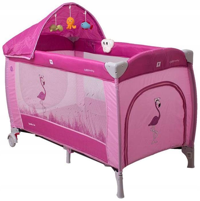 Coto Baby, Samba, Lux, Łóżeczko turystyczne, Pink Flamingo