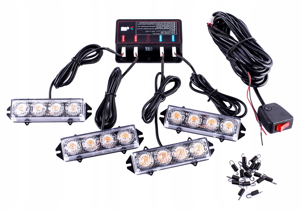 LAMPY OSTRZEGAWCZE STROBOSKOPY DIODOWE KOGUTY LED POMOC DROGOWA