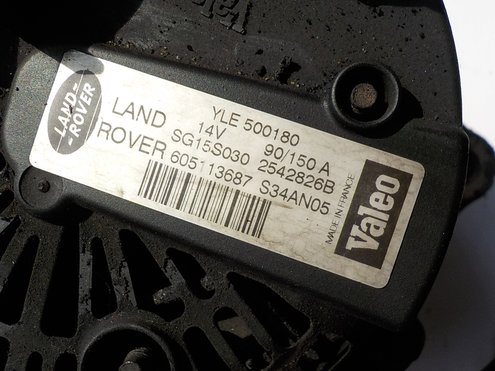 LAND ROVER RANGE ROVER III 3.0 D ORG ALTERNATOR 2542826B YLE500180
