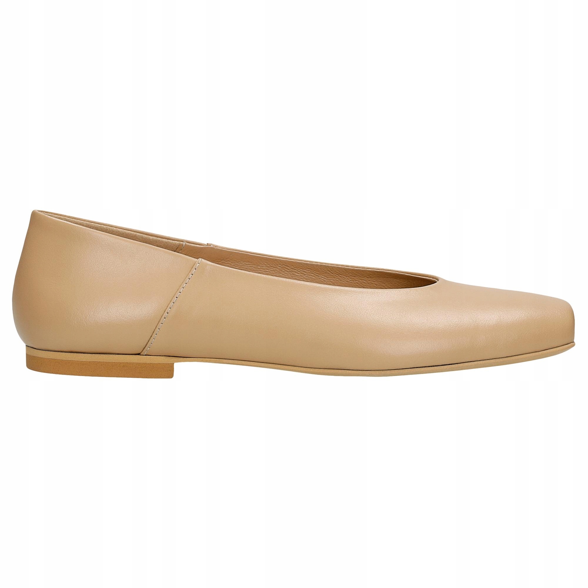 Béžové baleríny z lícové kůže Wojas vel.