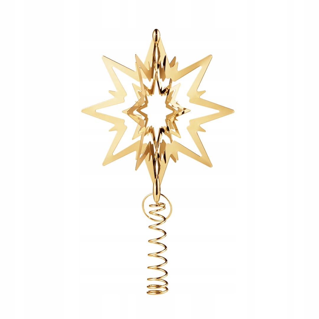 Georg Jensen Christmas Hviezda Špička na vianočný stromček 14 cm Zlatá