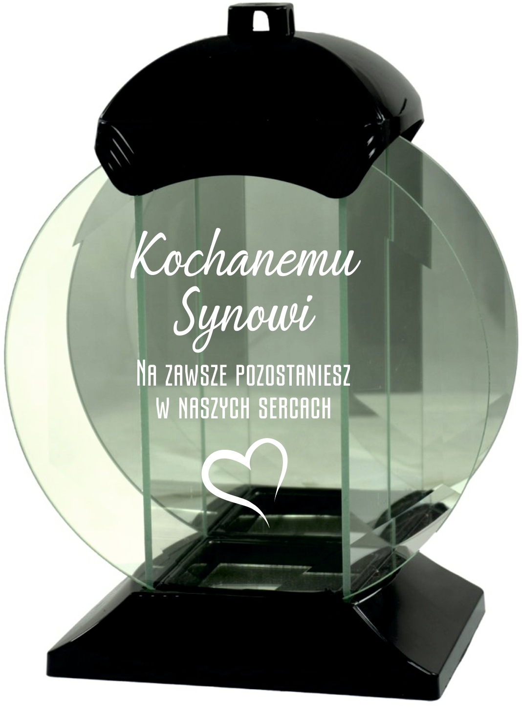 Hřbitovní Svíčka Skleněná rytina Milovanému Synovi