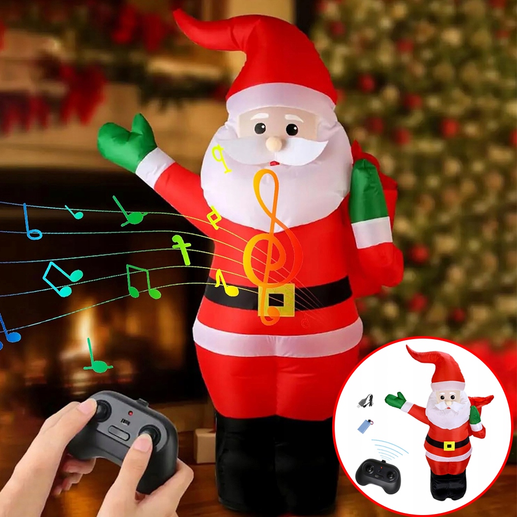 Mikuláš Nafukovací Velký S Dálkovým Ovládáním A Hudebním Nafukovačem