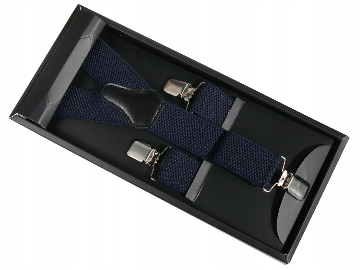 SZELKI MĘSKIE GRANATOWE 3,5 CM