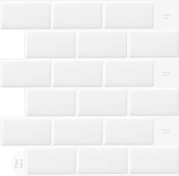 10 X 3D Samolepicích Obkladů Do Kuchyně 30,5 X 30,5 CM