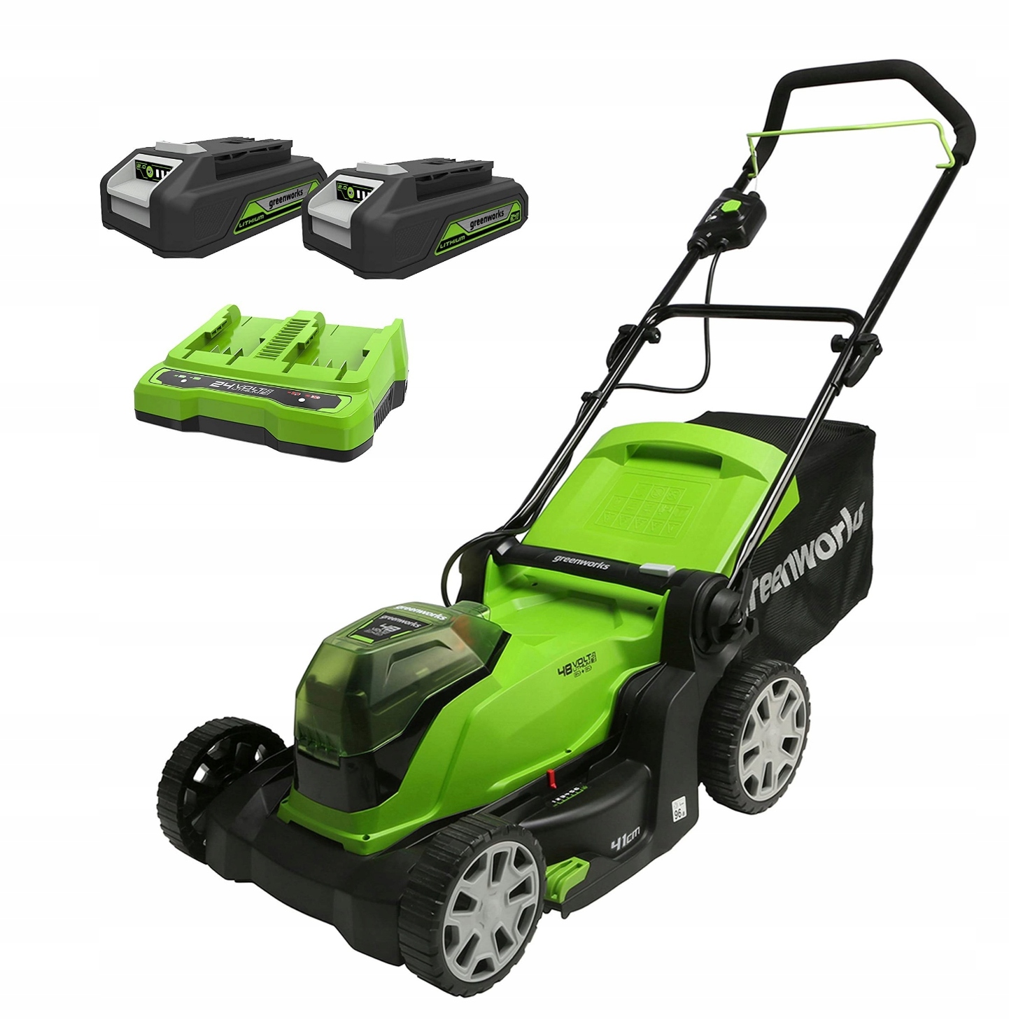 Akumulátorová kosačka Greenworks 36 cm G24X2LM36K2x Sada 2 Aku Nabíjačka