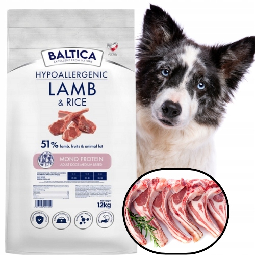 Baltica Adult Lamb&rice M 12KG Jagnięcina Dla Ras Średnich