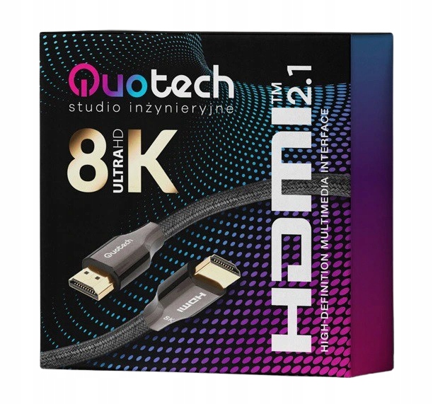 Kabel HDMI 2.1 8K Ultra High Speed QUOTECH 5m Kod producenta Q-0015