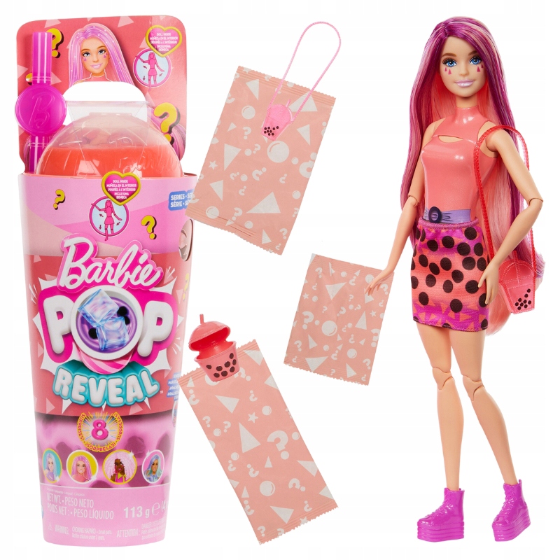 BARBIE POP REVEAL LALKA ZAPACH MANGO BUBBLE TEA+ AKCESORIA ...
