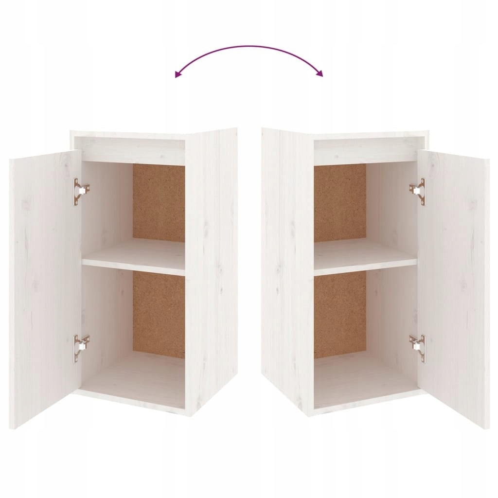 SZAFKI POD TV, 5 SZT., BIAŁE, DREWNO SOSNOWE Kolor frontów biały