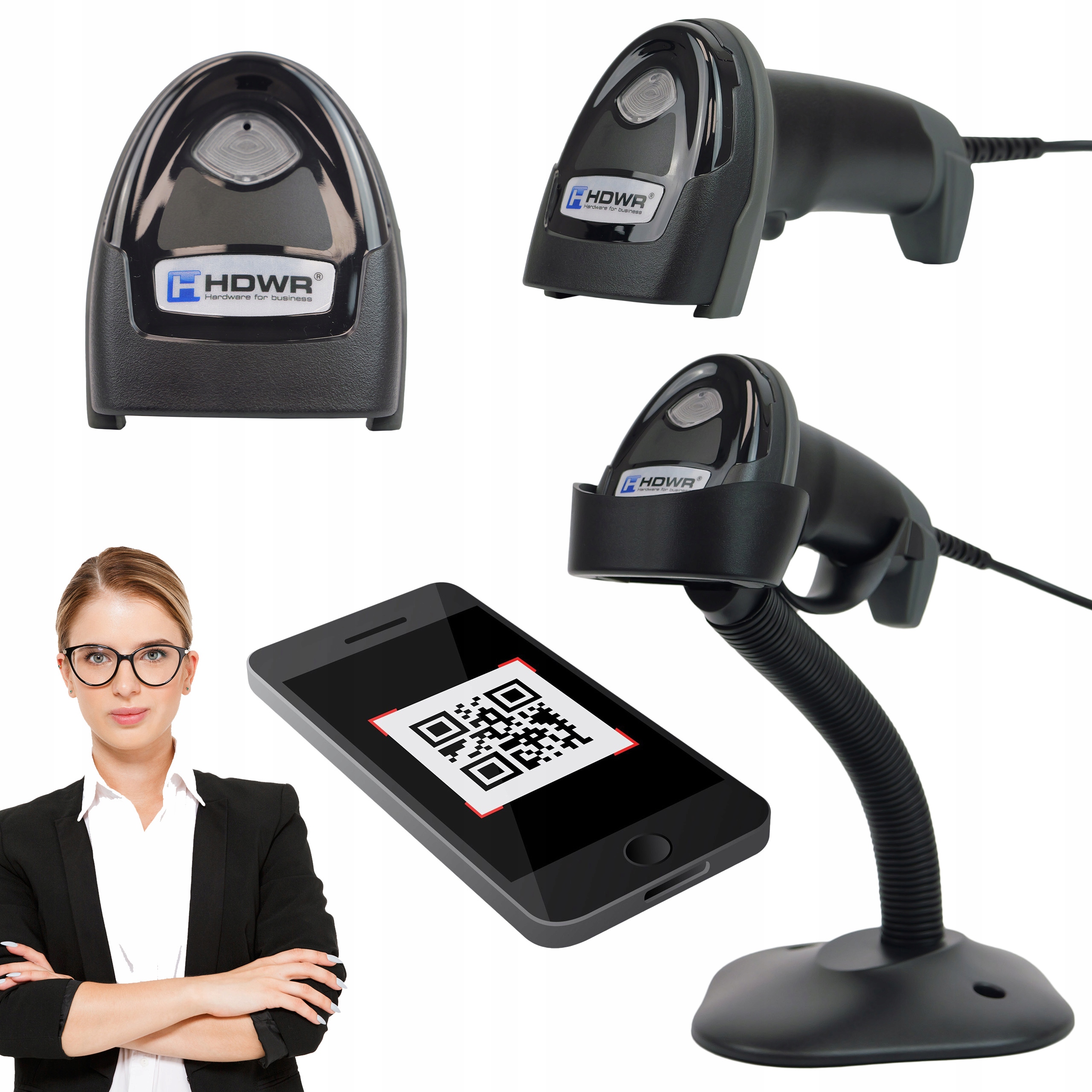 Skener Qr Aztec S Kabelem Usb Virtual Com, Automatický