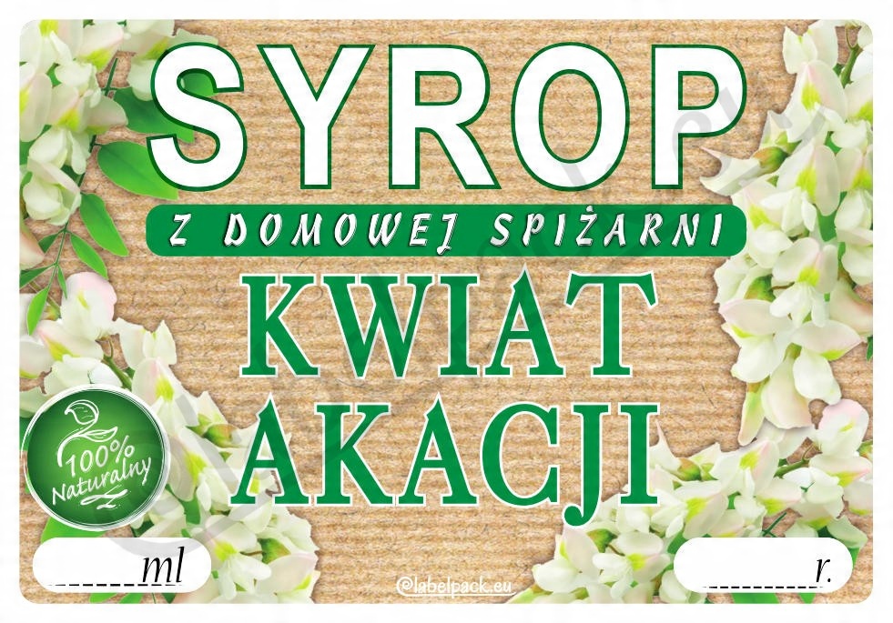 

Etykieta na Syrop Kwiat Akacji 20 szt.