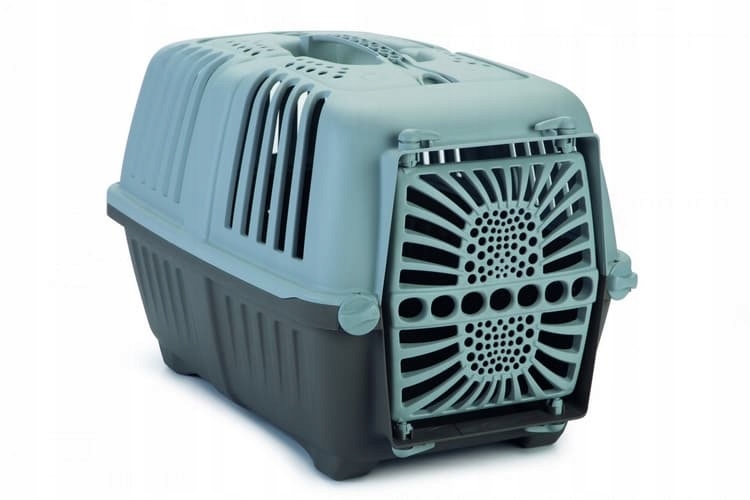 Levně Beeztees Přepravka pro kočky Pratiko tmavě šedá/světle šedá 48X31X33cm