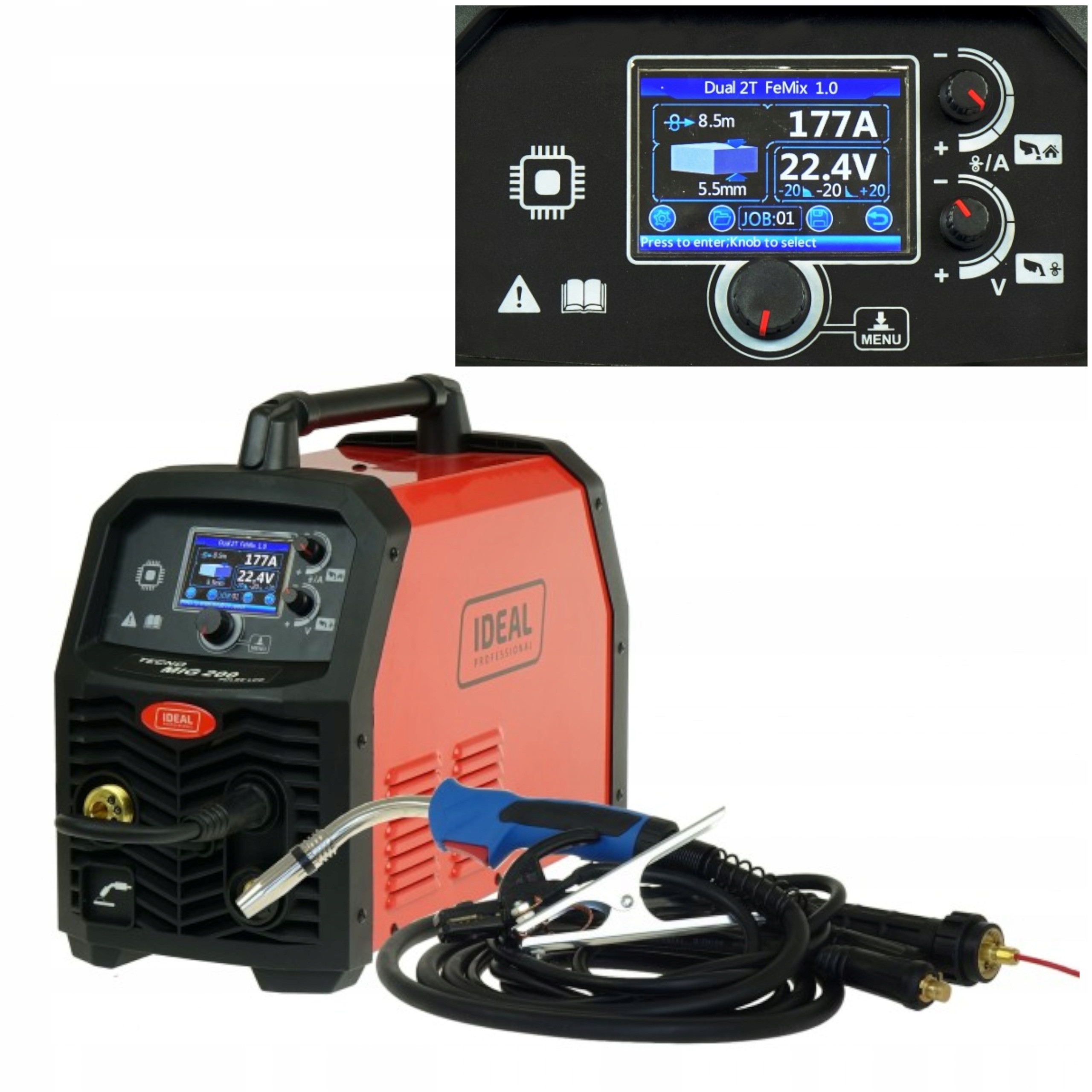 Spawarka Migomat Tecno Mig 200 Pulse LCD TMIG200P