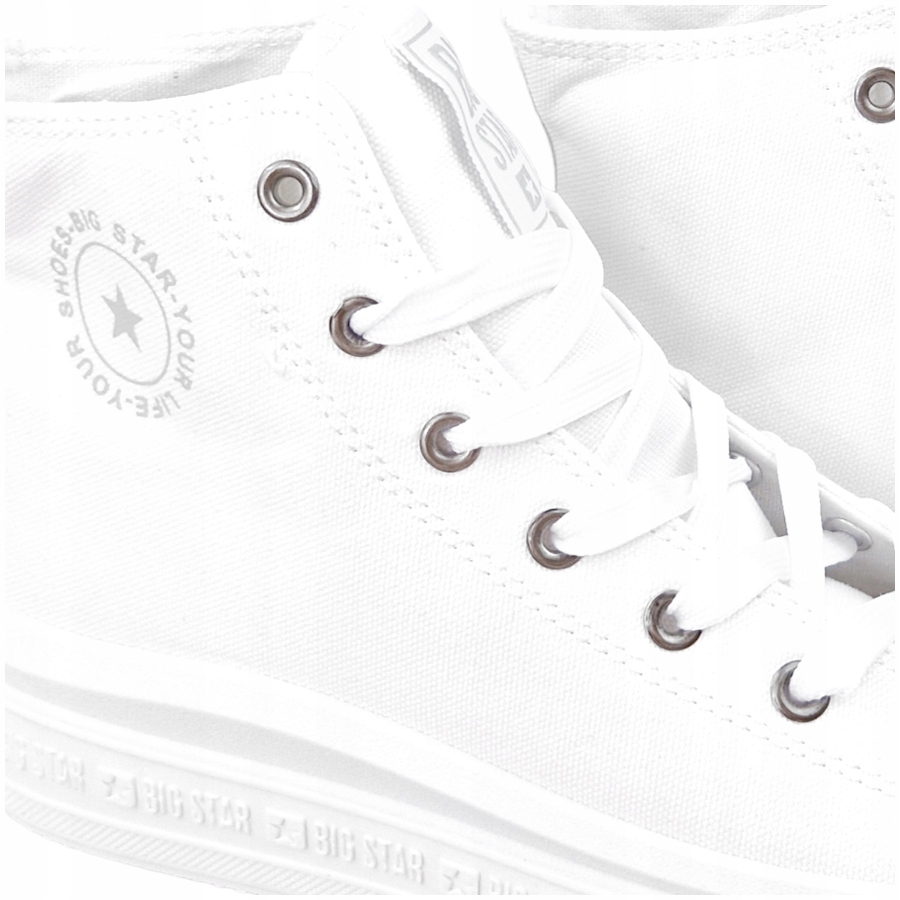Big Star LL274A183 trampki wysokie białe R. 41 Wzór dominujący bez wzoru