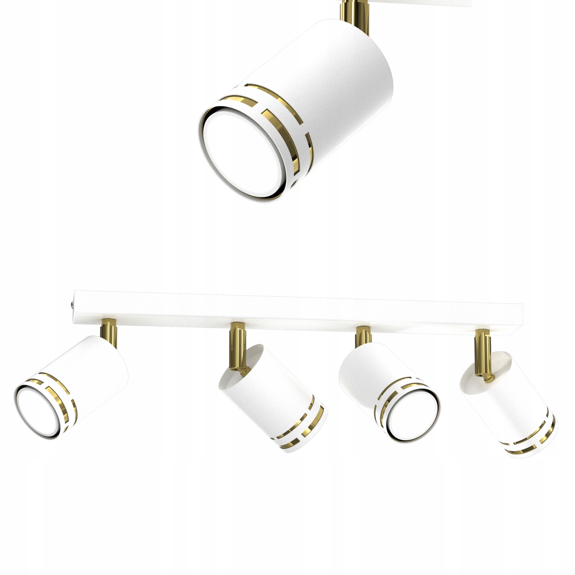 Stropní Svítidlo Stropní Reflektor Bílý Zlatý Pohyblivý Led GU10 Polská Spotová Lampa