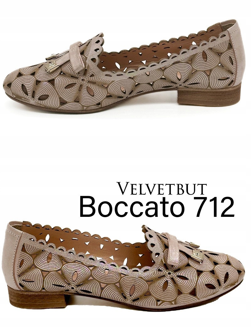 Dámské kožené ažurové mokasíny růžové Boccato 010.712 40
