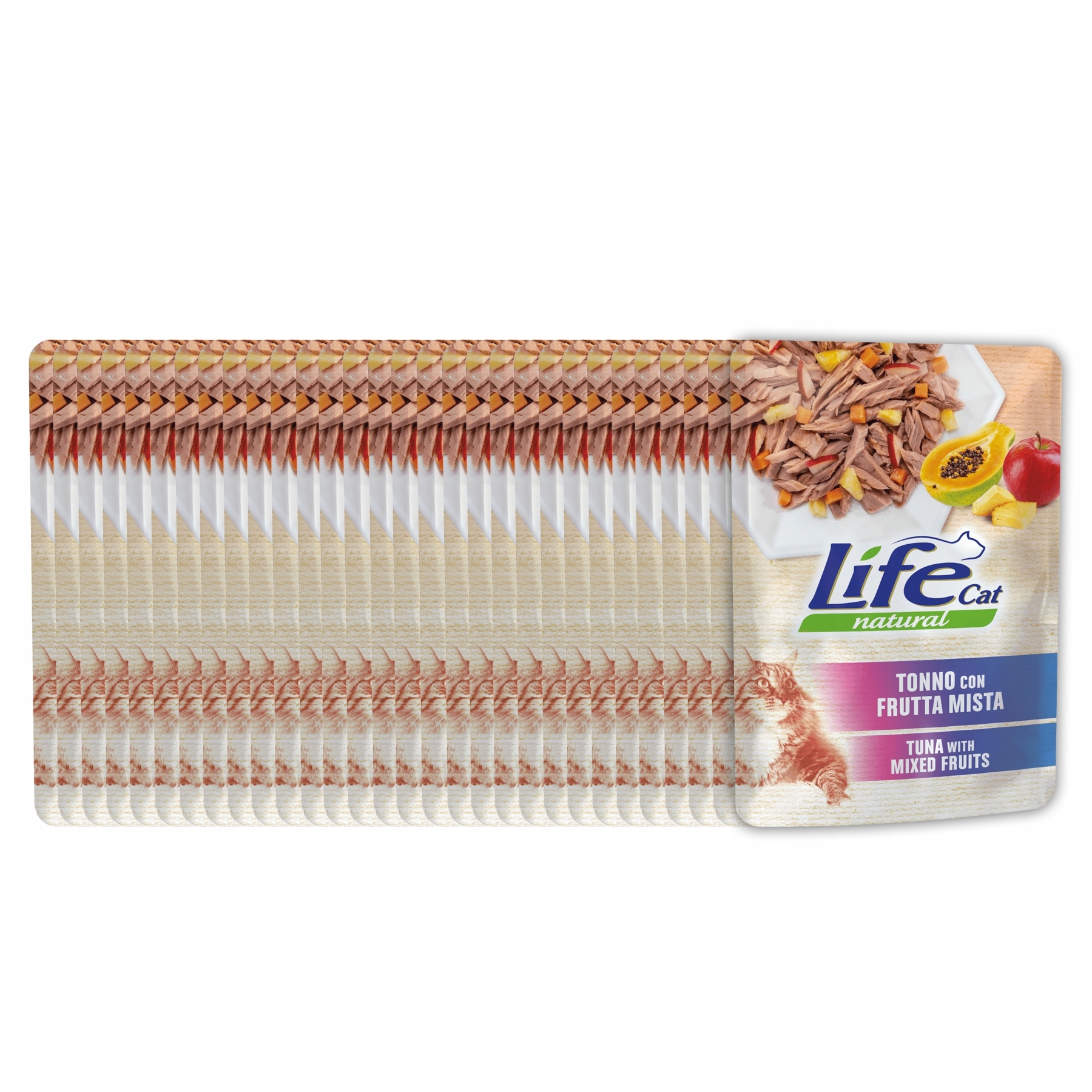 Levně Life Cat Natural Krmivo pro kočky kapsička 30x70 g tuňák mix ovoce