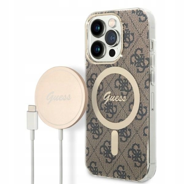 Guess GUBPP14XH4EACSW pouzdro nabíječka iPhone 14 Pro Max 6,7" MagSafe