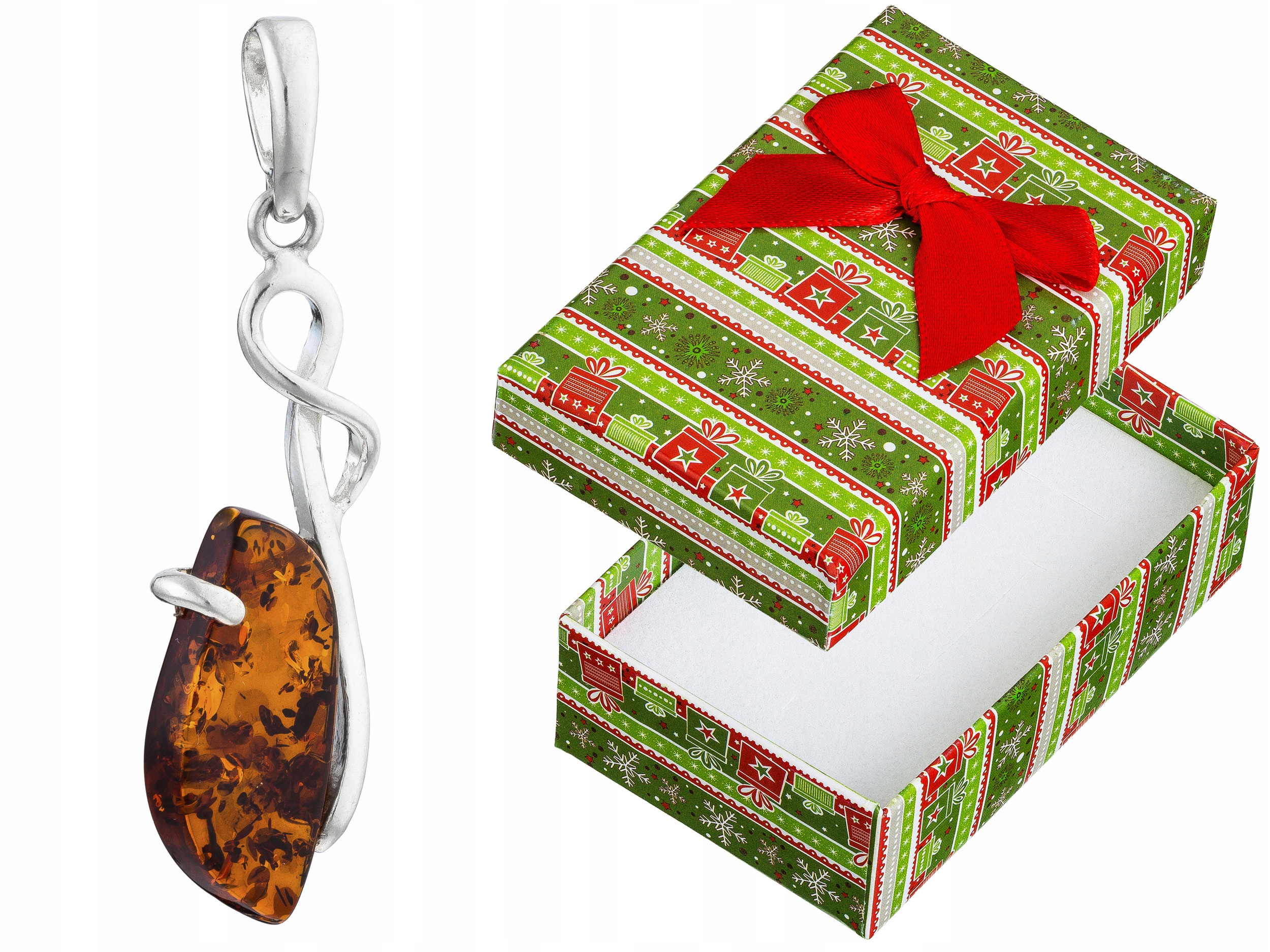 Velký stříbrný přívěsek Unikát s jantarem Ručně vyrobený stříbrný Přívěsek