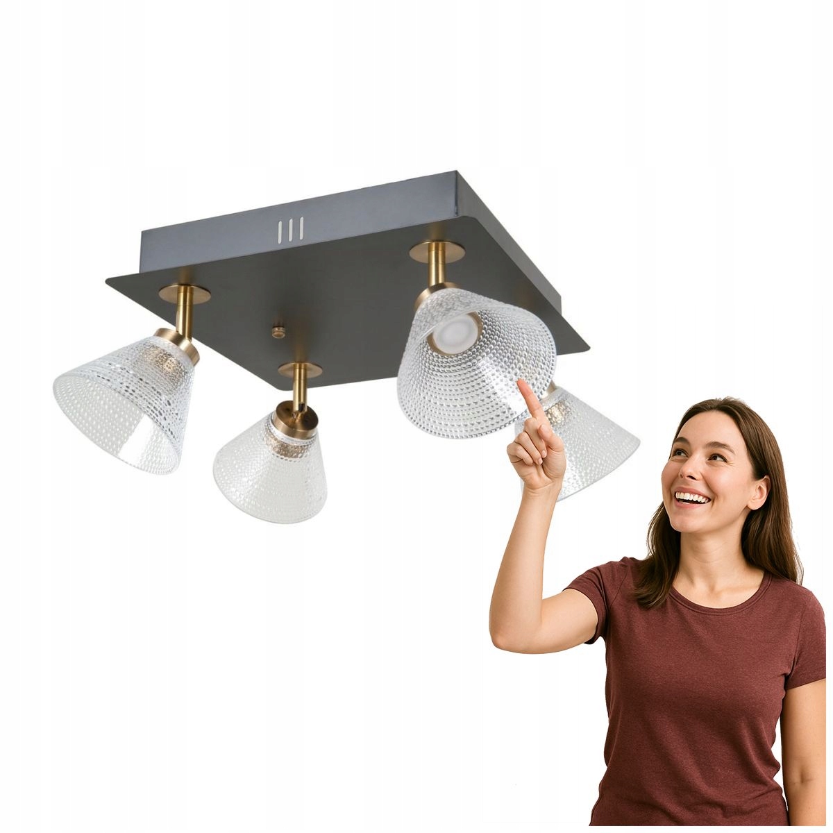 Lampa reflektor spot Led 16W Orella WL-34393-4S-BK-HBR Italux