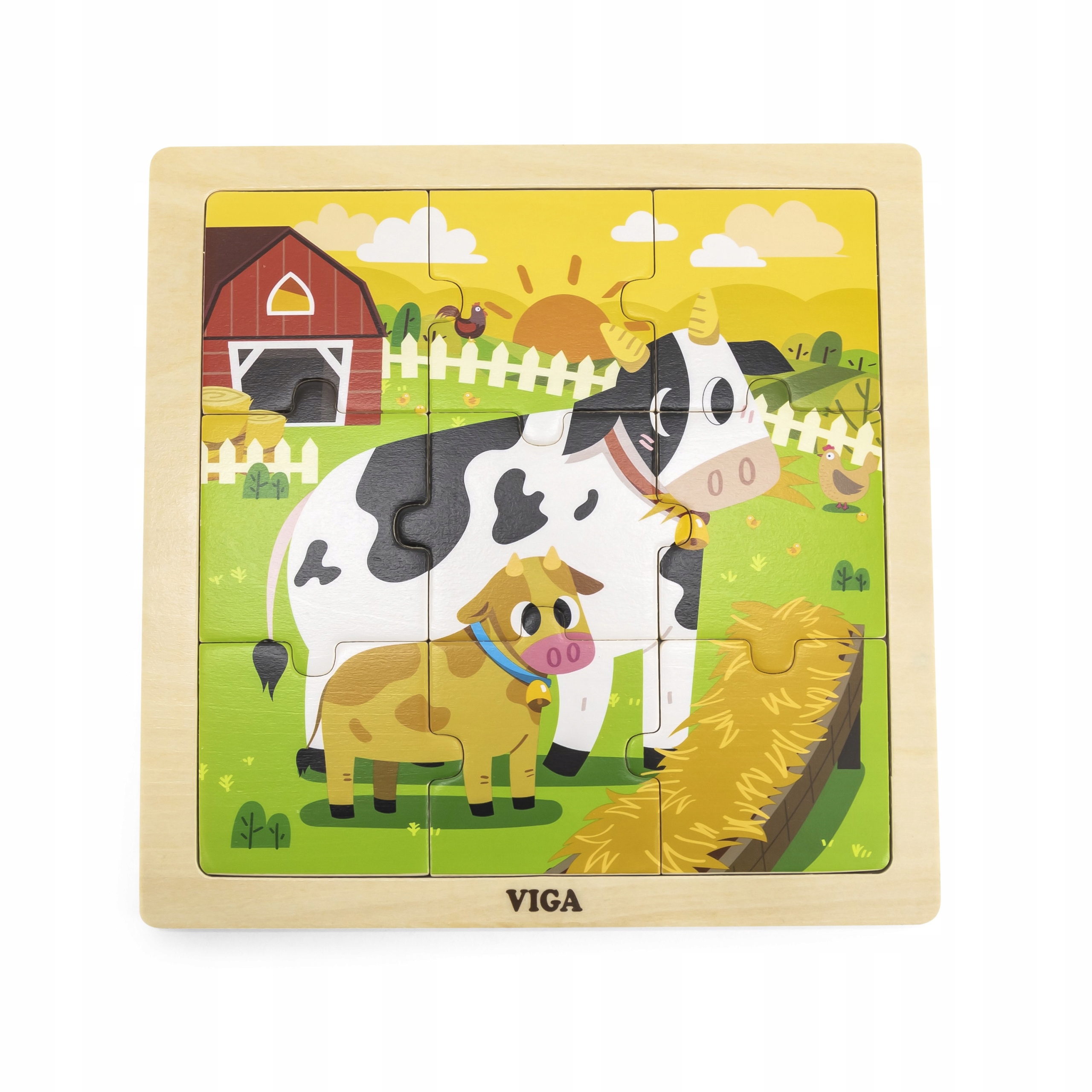 

Viga Poręczne Drewniane Puzzle Krówki 9 elementów