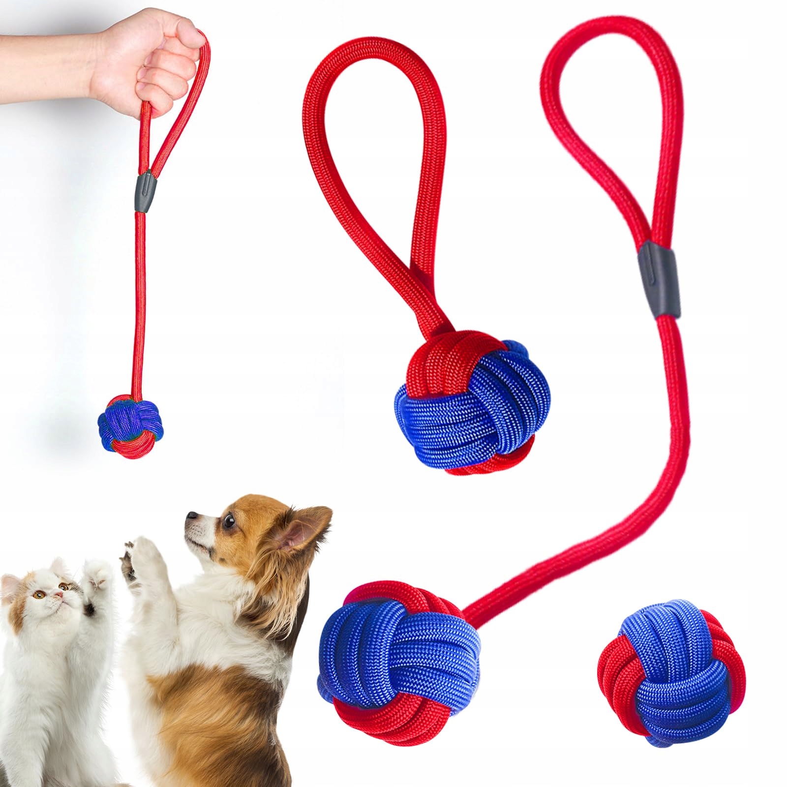 Levně Sada 3 hraček pro psy Šňůrky Kousátka pro malé a střední psy