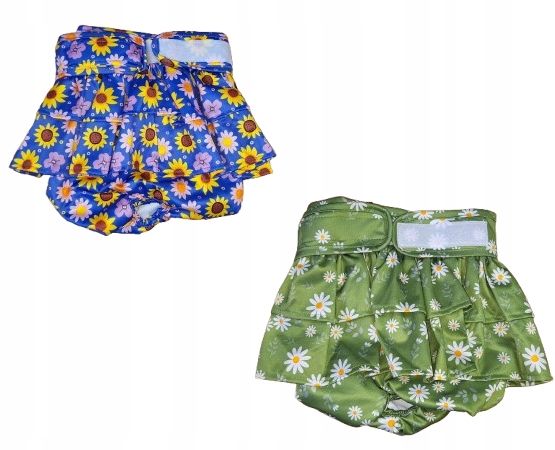 Levně Kalhotky pro psa na tečku 2 kusy s volánkem XL