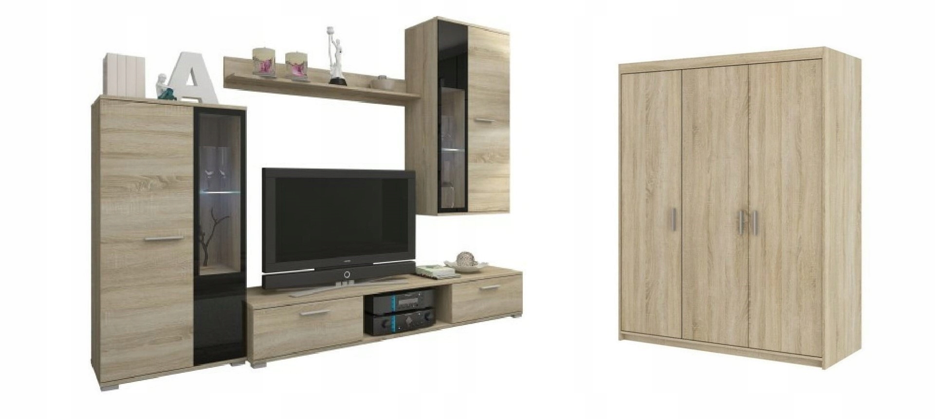 Meblościanka Salsa + szafa 3D meble do salonu