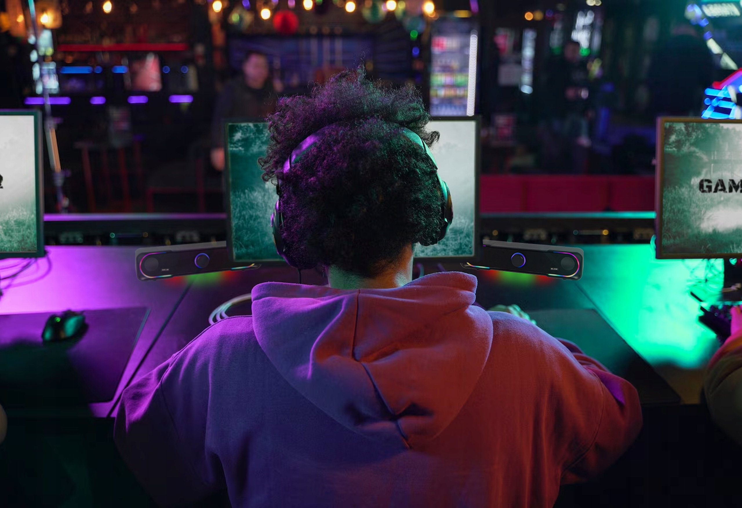 SOUNDBAR GŁOŚNIKI KOMPUTEROWE 2.0 DO KOMPUTERA LAPTOPA AUX LED USB Model MS-32