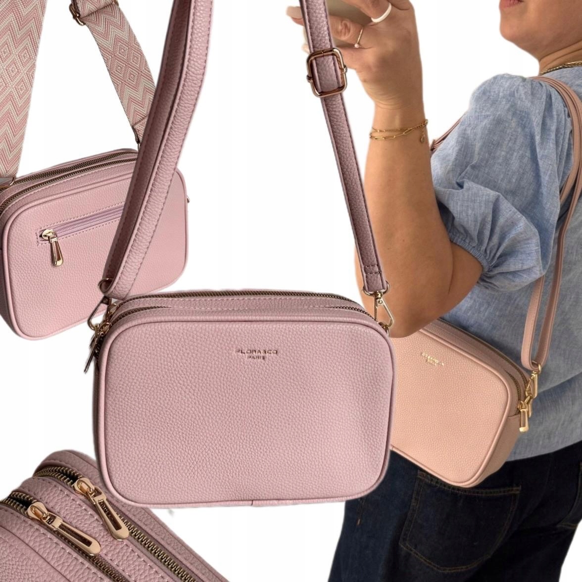 Dámská Kabelka Dárek Na Velikonoce Flora&co Kabelka Přes Rameno Růžová Kostka