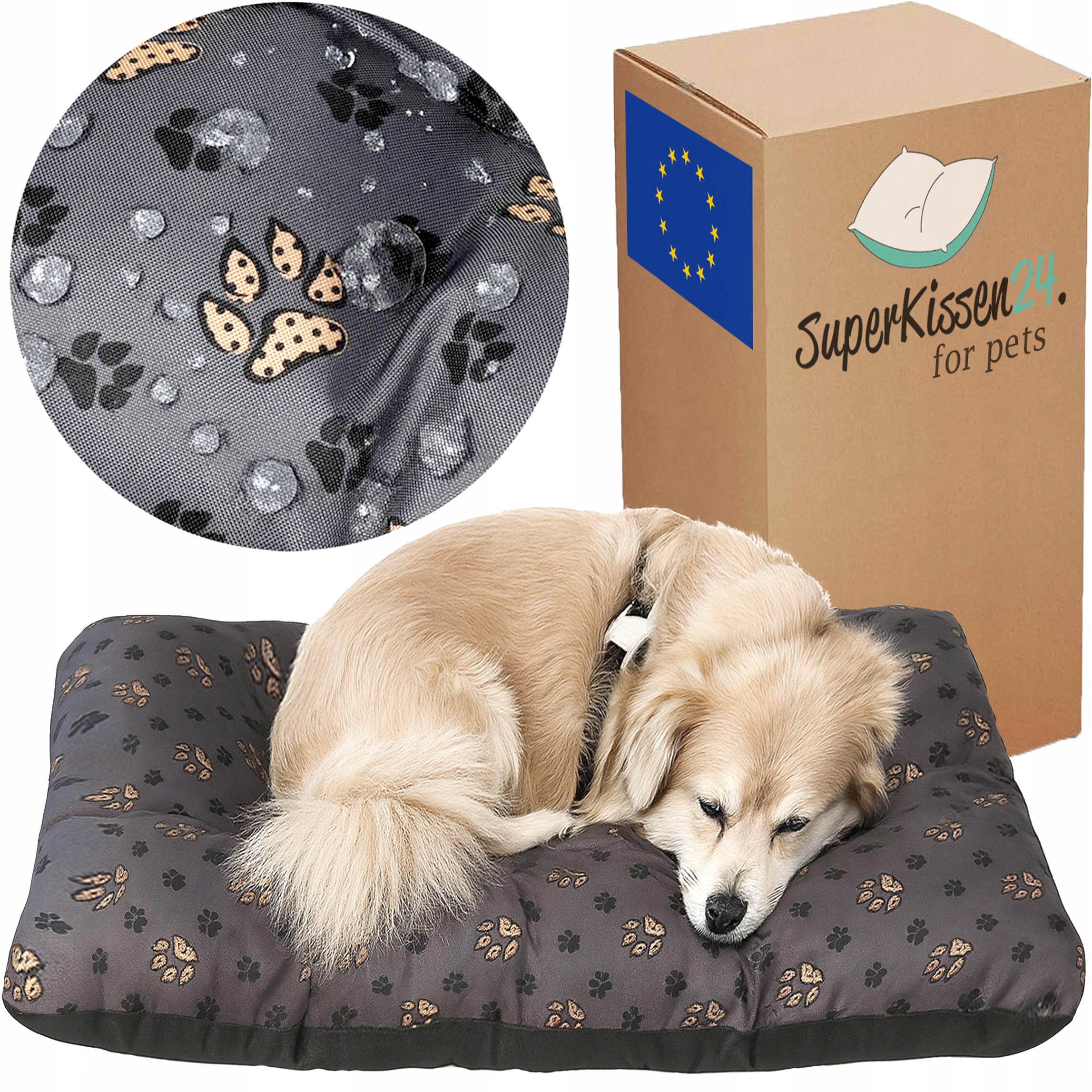 Levně Pelíšek pohodlný potah měkký polštář, 100x70, voděodolné tlapky