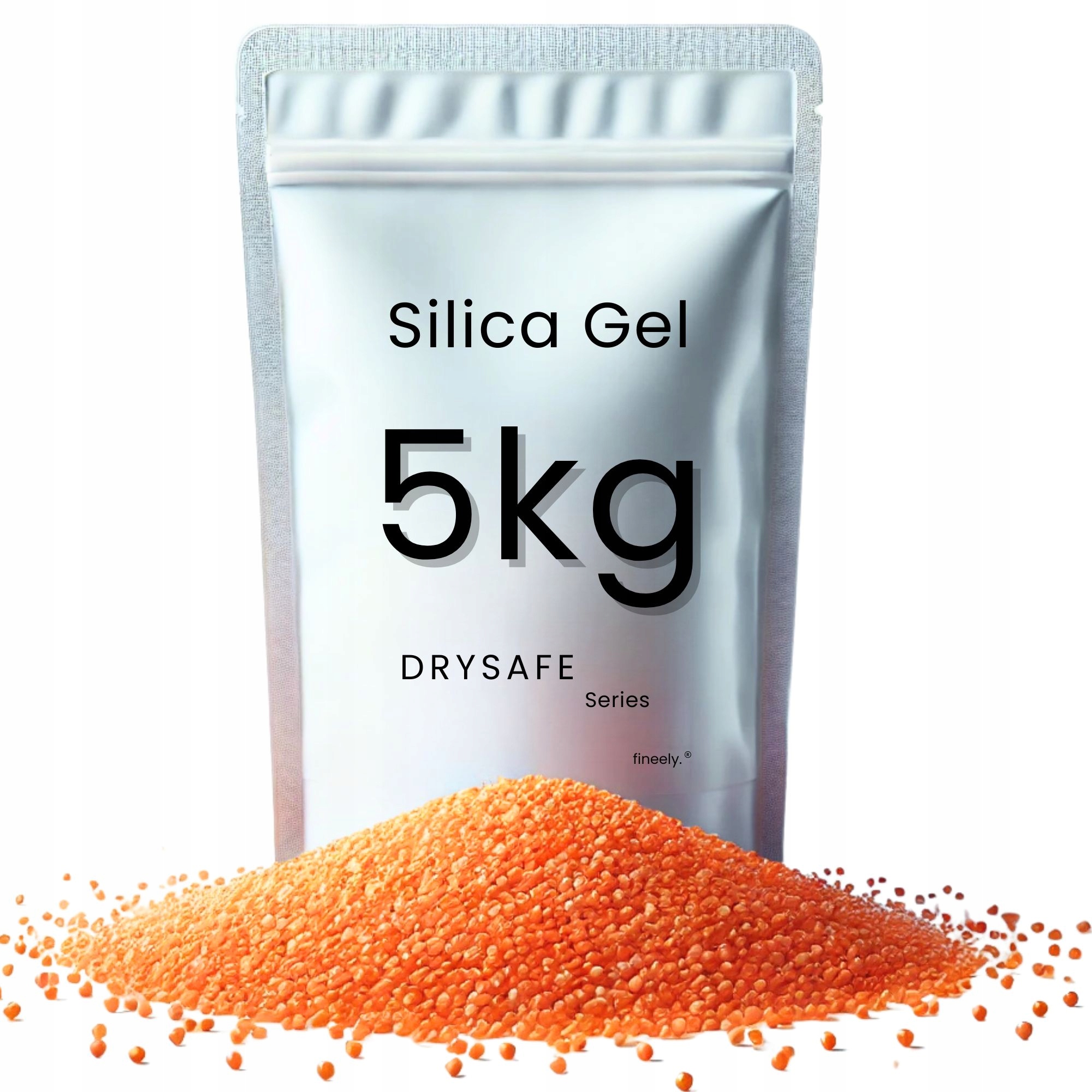 Silica Gel 5kg Oranžový gel, pohlcovač vlhkosti 3-5 mm