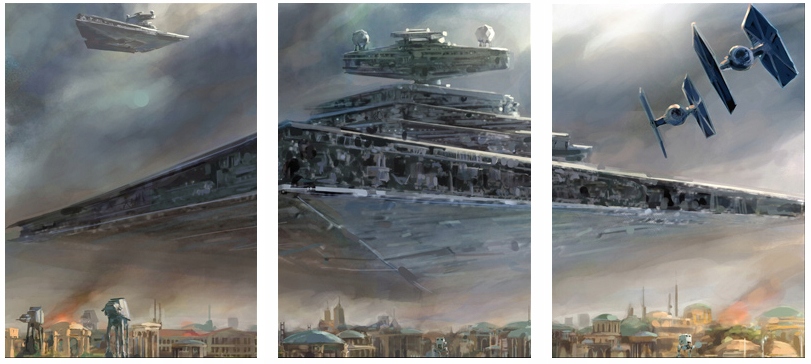 

3x Obraz Na Ścianę Gwiezdne Wojny Naboo 50x70