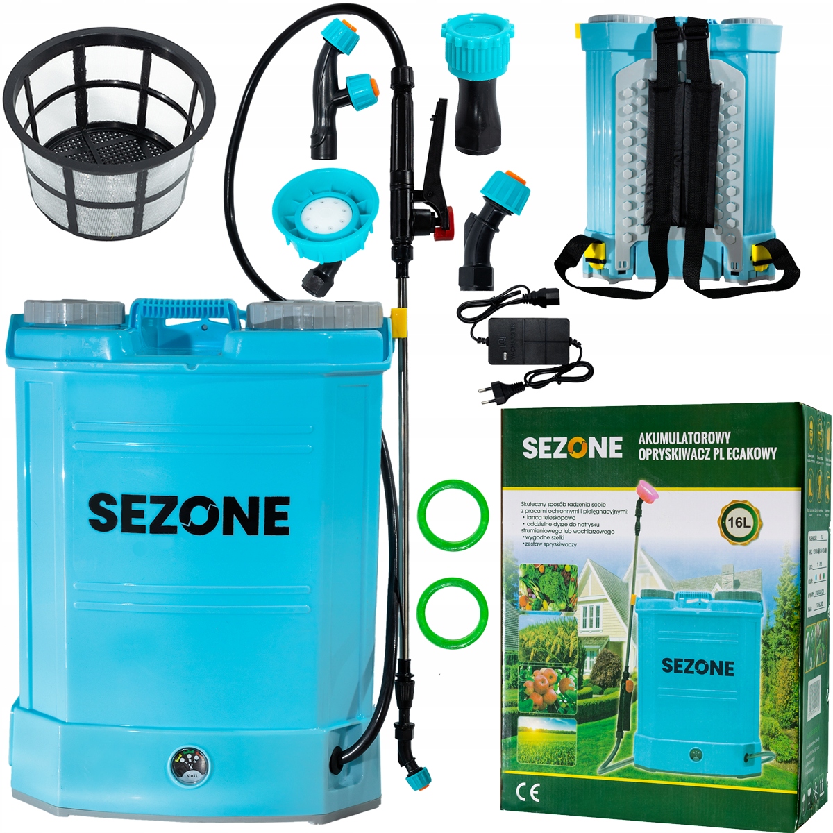 Elektrický Akumulátorový Postřikovač 16 L Batohový, Sada 4 Trysek Lanka